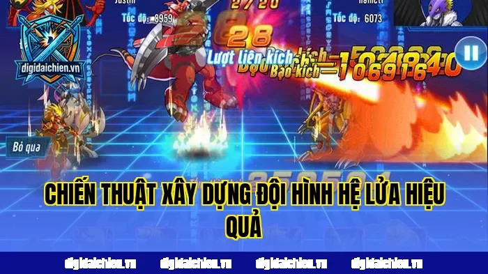 Chiến thuật xây dựng đội hình hệ lửa hiệu quả