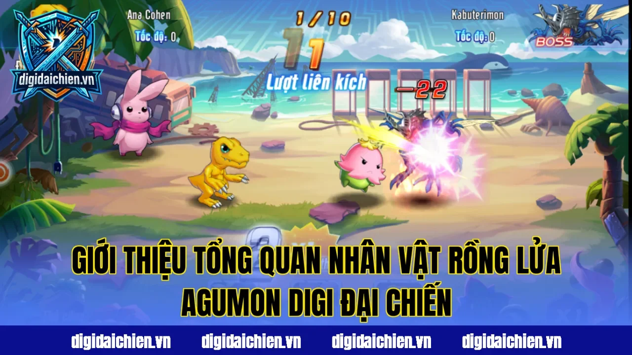 Giới thiệu tổng quan nhân vật rồng lửa Agumon Digi Đại Chiến