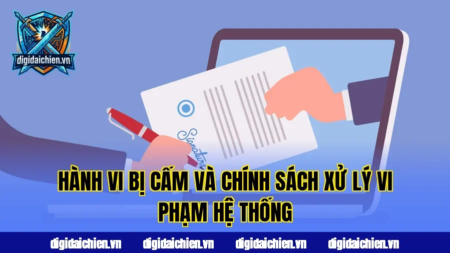Hành vi bị cấm và chính sách xử lý vi phạm hệ thống
