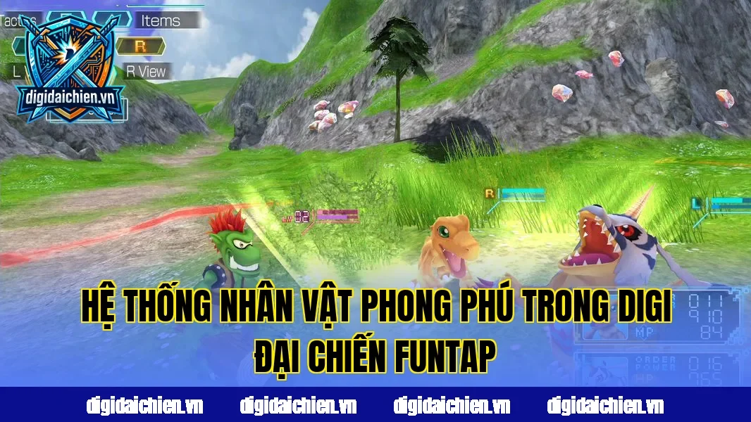 Hệ thống nhân vật phong phú trong Digi Đại Chiến Funtap