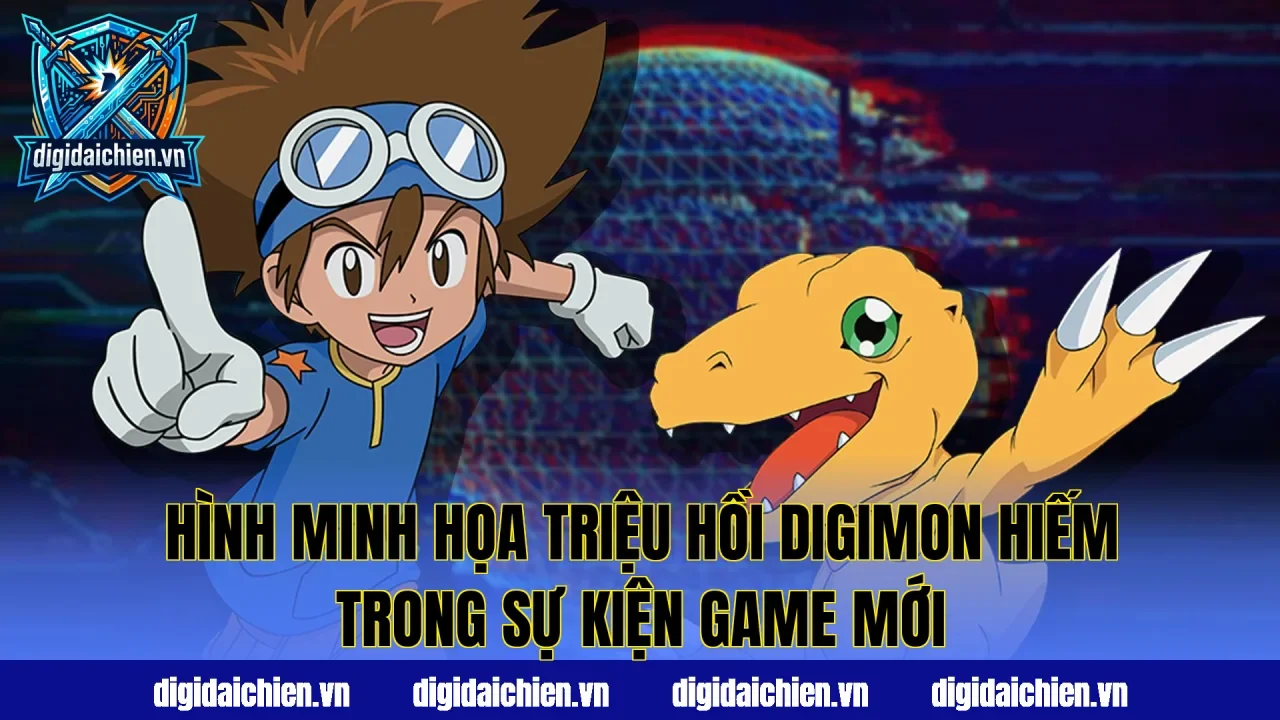 Hình minh họa triệu hồi Digimon hiếm trong sự kiện game mới