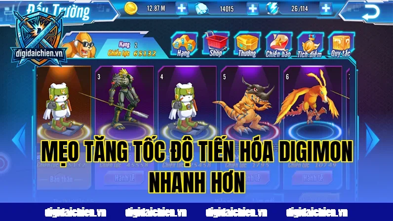Mẹo tăng tốc độ tiến hóa Digimon nhanh hơn