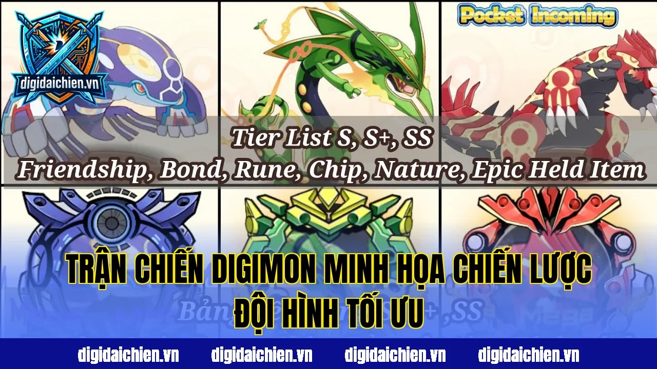 Trận chiến Digimon minh họa chiến lược đội hình tối ưu